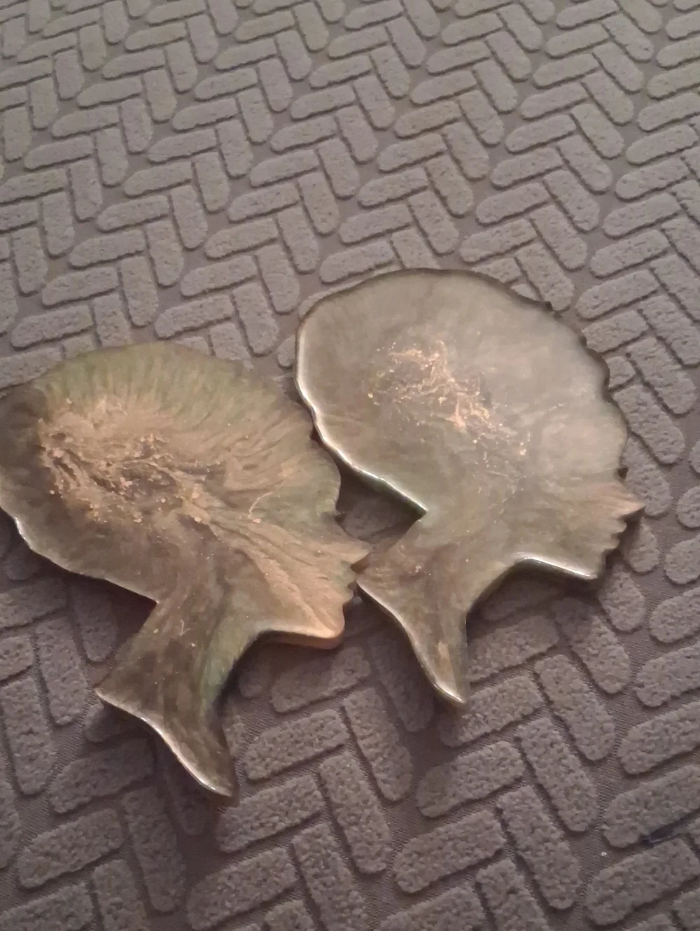 Handmade Bronze and Green Butterfly Wall Plaques